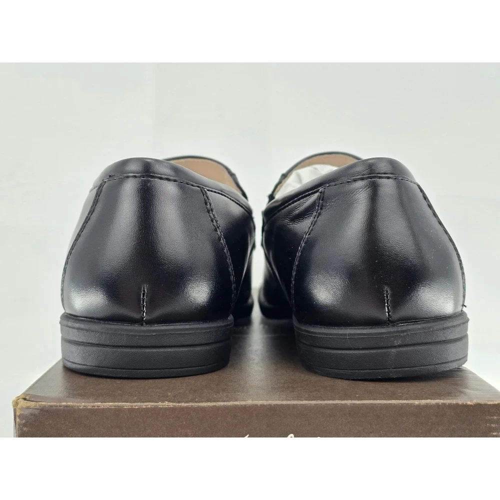 Florsheim Reveal Bit Jr. Loafers Boys 5.5M Black Leather Dress Shoes -New
